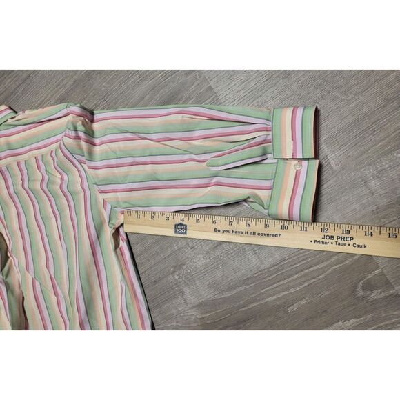 Lands End Women's Multicolor‎ Striped Button Up Top Size 12 - Picture 6 of 11